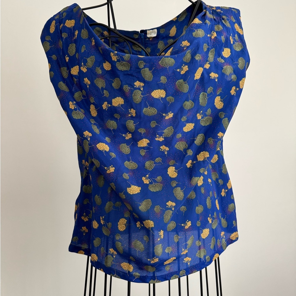 Blue and Gold Women's Top